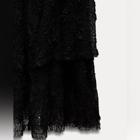 ZARA LONG LACE DRESS - Picture 10 of 10